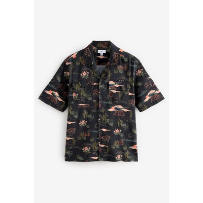 Chemise imprimée style western col cubain NEXT