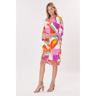 Robe chemise oversize courte et imprimée TOUAREG DERHY