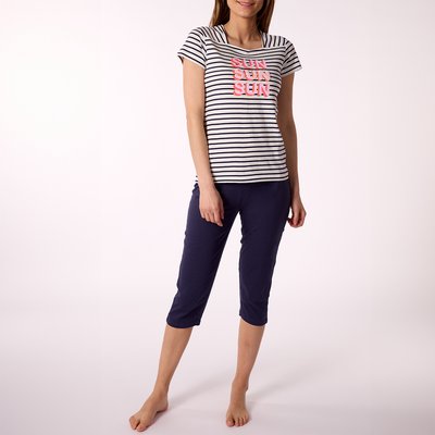 Pyjama court femme AIR MARIN marine MELISSA BROWN