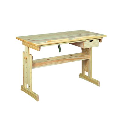 Bureau à plan inclinable + tiroir en bois TERRE DE NUIT