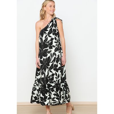 Robe longue asymétrique à imprimé fleuri LOLALIZA