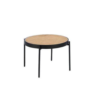 Table basse ronde en rotin et acier ANGEL CERDA