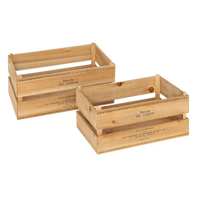 Lot de 2 cagettes LITTLE COTTAGE ATMOSPHERA