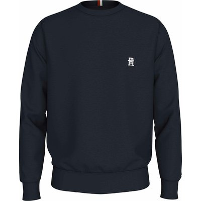 Monogram Cotton Mix Sweatshirt with Crew Neck TOMMY HILFIGER