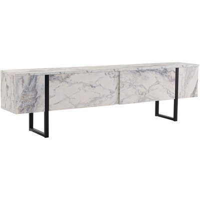 Meuble TV en aggloméré et métal Luxe HANAH HOME