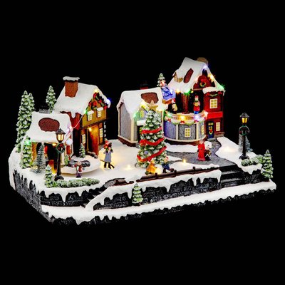 Village de Noël rue piétonne animé musical 33 LED + transfo FEERIC LIGHTS & CHRISTMAS