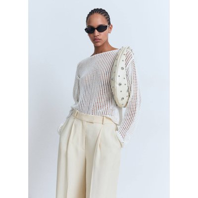 Pull crochet manches longues MANGO