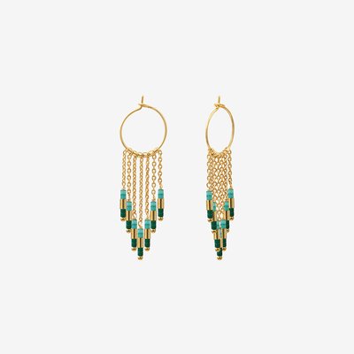 Boucles d'oreilles petit modele dorées - FOLK CAROLINE NAJMAN
