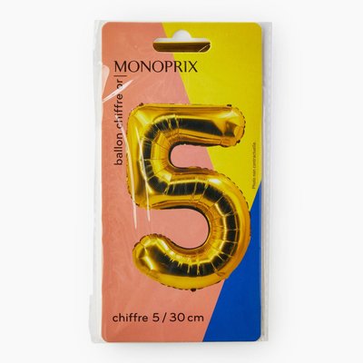 Ballon or chiffre 5 MONOPRIX MAISON