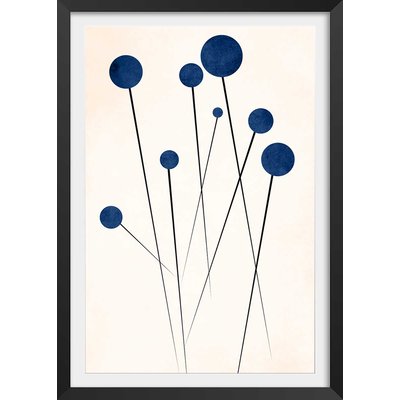 Affiche dessin ""fleurs de bleuets "" HEXOA