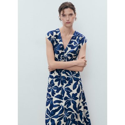 Robe longue imprimée MANGO