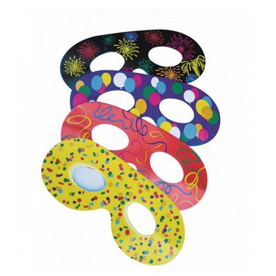 Loup carton Fantasie x6 - Masques PARTY PRO