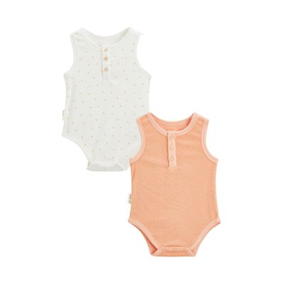 Lot de 2 bodies bébé à bretelles en éponge Bahamas PETIT BEGUIN