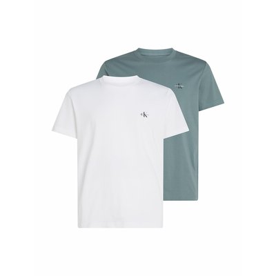 Lot de 2 T-shirts col rond logo poitrine CALVIN KLEIN JEANS