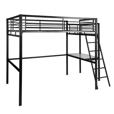 Lit mezzanine lits superposes en métal sans matelas,LIONEL MEUBLES COSY