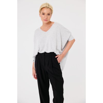 Pull oversize en maille douce avec col V et manches amples LAURINA ARTLOVE