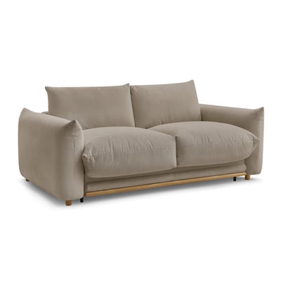 Canapé lit 3 places en tissu couchage 140x190 cm, ERNEST BOBOCHIC