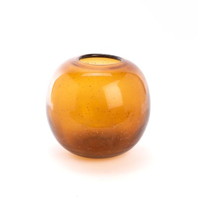 Vase boule   ambre    -PAILLETTE AMADEUS