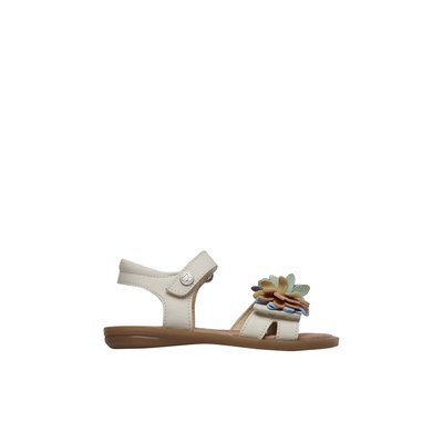 Sandales en cuir avec fleurs appliquées LIOREN NATURINO