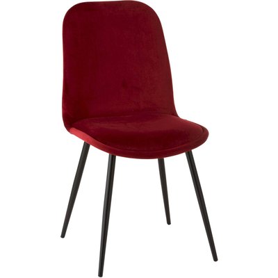 Chaise en fer, assise velours, Gilbert JOLIPA