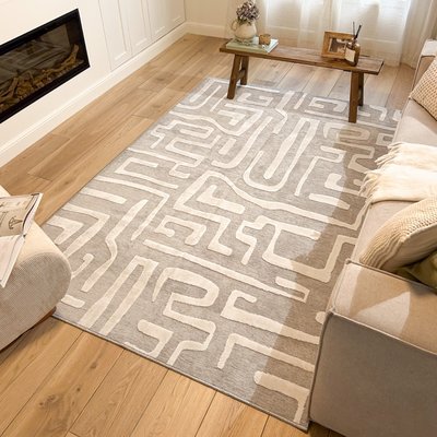 Tapis interieur à motif labyrinthe en relief GARDEN NAZAR RUGS
