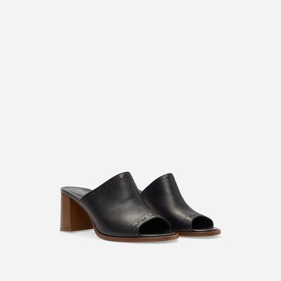 Leather Block Heel Mules VANESSA BRUNO