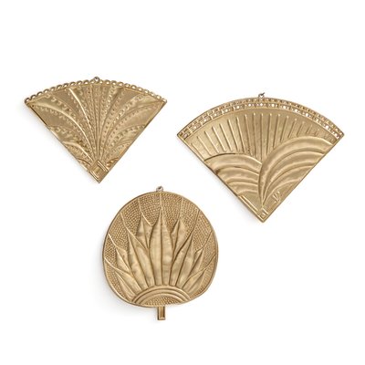 Lot de 3 éventails muraux en laiton Strakaza LA REDOUTE INTERIEURS