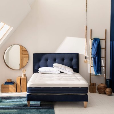Ensemble matelas ressorts et mémoire de forme, sommier, pieds et tête de lit Rêve 600 SOMEO