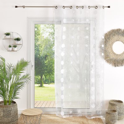 Voilage Organza et Jacquard Cordons Satiné HOME MAISON