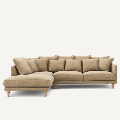 Divano angolare in cotone intrecciato, Lazare AM.PM