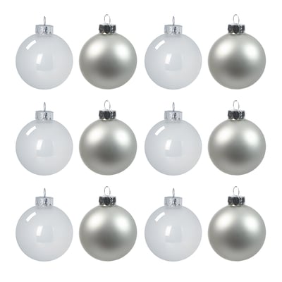 Set de 12 boules de noel en verre D6 NOËL SIA DECO