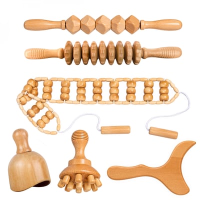 Kit complet de madérothérapie pour le corps - 6 pièces VIVEZEN