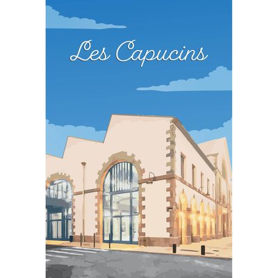 Tableau mural illustration les Capucins Brest CEANOTHE