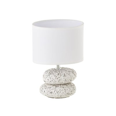 Lampe à Poser Galets Blancs Abat-jour Blanc WADIGA