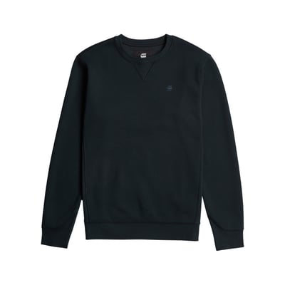 Sweat marine uni avec une coupe droite et des manches longues G-Star RAW