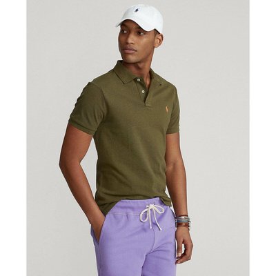 Polo slim em malha piqué, logótipo bordado POLO RALPH LAUREN