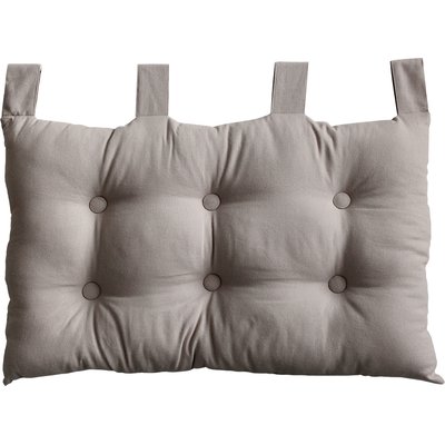 Coussin tête de lit en coton et pattes boutonnées HOME MAISON