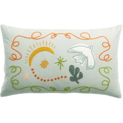 Coussin brodé Esquisse Boréale EDEN
