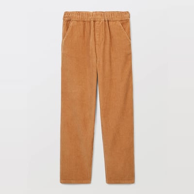 Pantalon droit élastiqué en velours côtelé MONOPRIX
