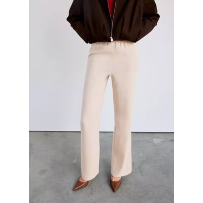 Pantalon droit satiné MANGO