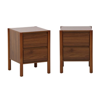 Table de chevet décor bois 2 tiroirs (lot de 2) HARMONY SWEEEK