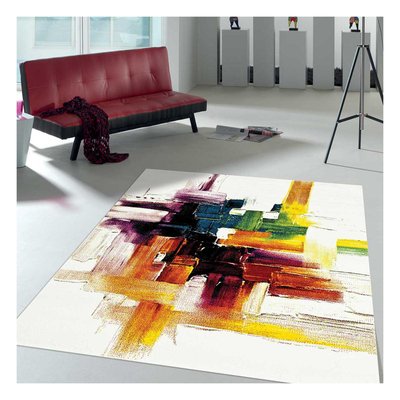 Tapis salon et chambre tissé motif abstrait LYN8 JOLIA 3 UN AMOUR DE TAPIS