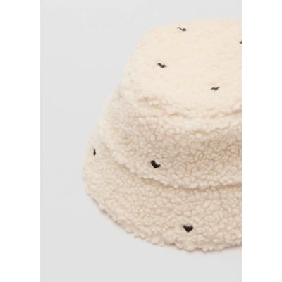 Bonnet effet mouton avec détails brodés MANGO KIDS