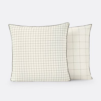 Basile Graphic 100% Washed Cotton Pillowcase LA REDOUTE INTERIEURS