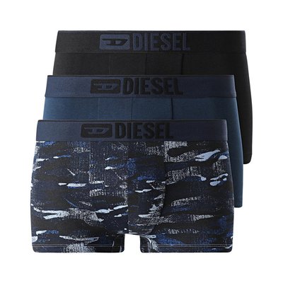 Lot de 3 boxers coupe fermée Diesel en coton tricolores à imprimé camouflage - Taille S DIESEL