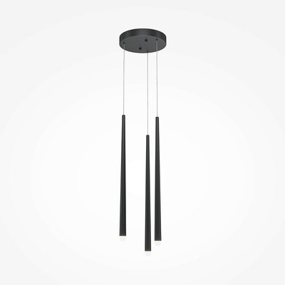 Suspension design noire LED - 3 tiges verticales AURORA PIER IMPORT