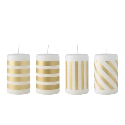 Grosses Bougies Blanc/Doré, 4 Pièces CHRISTMAS CHIC VILLEROY & BOCH