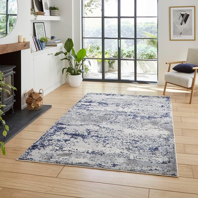 Metallic Distressed Abstract Rug SO'HOME