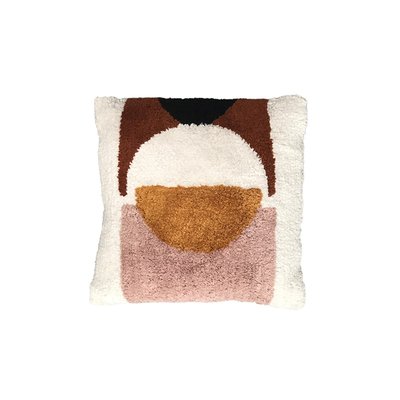 Coussin tufté imprimé graphique coton RETRO MOOD TODAY