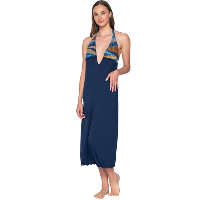 Robe longue estivale dos nu Liberty LUNA SPLENDIDA